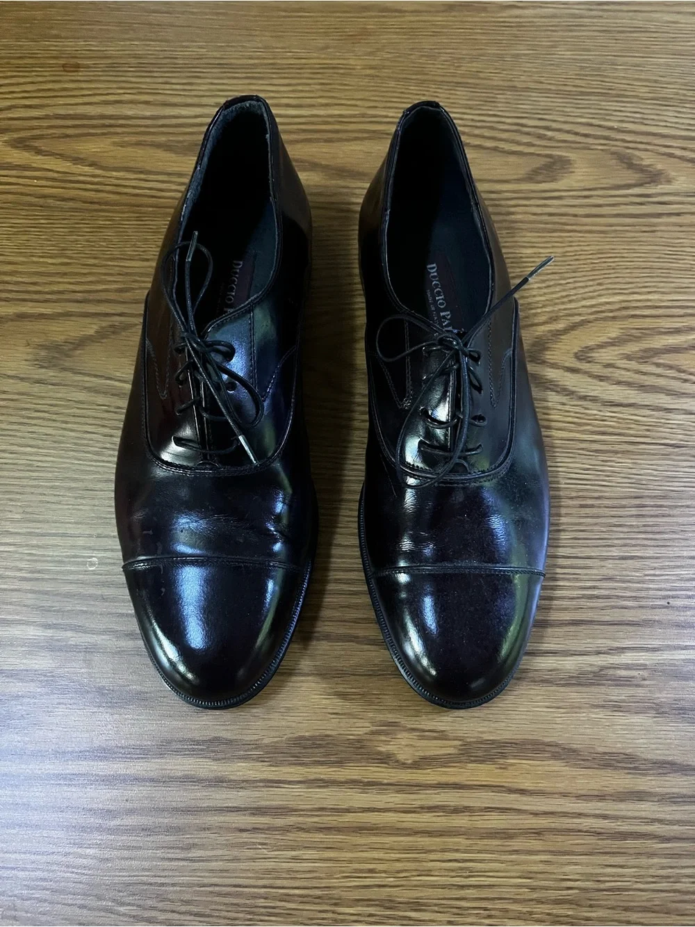 Duccio Papini Classic Men’s Lace-Up Dress Oxfords in Dark Brown Size 9M